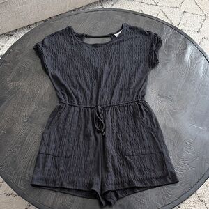 Universal Thread Charcoal Romper with Drawstring Waist